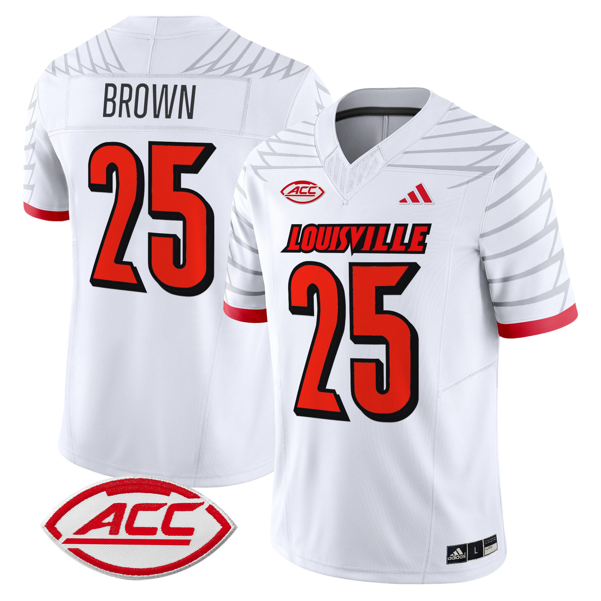 Men Louisville Cardinals #25 Brown White 2024 Vapor Limited NCAA Jersey
